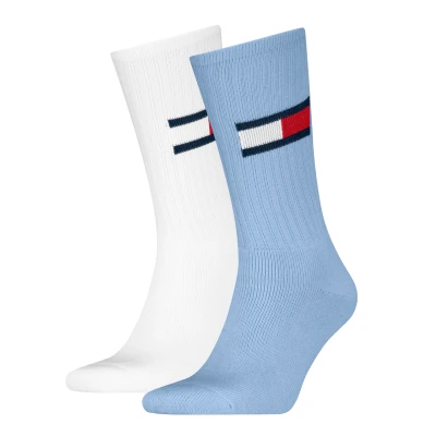 Abbildung von Tommy Hilfiger Socken TH UNI TJ SOCK 2P FLAG (2 Paar) mit großem Logo