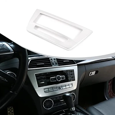 Abbildung von DIYUCAR ABS Chrom Auto Mittelkonsole CD Dekoration Panel Trim für Benz C Klasse W204 2010 2014 Zubehör
