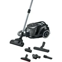 Abbildung von BOSCH Bodenstaubsauger &quot;BGC41XSIL, Serie 6, schwarz&quot;, 700 W, beutellos, extra leise (68 dB), langes Kabel
