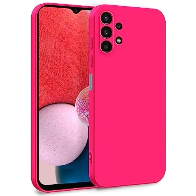 Abbildung von MyGadget Hülle für Samsung Galaxy A13 4G Zweilagige Handyhülle mit Kameraschutz Cover Innenfutter &amp; Silikon außen Pink