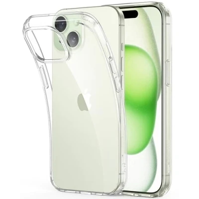 Abbildung von ESR für iPhone 15 Plus Hülle, klares Silikon Case, stoßfeste dünne Abdeckung, vergilbungsbeständige transparente TPU Handyhülle, Zero Serie, Klar