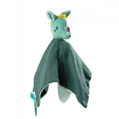 Abbildung von Lilliputiens Kuscheltuch Marionette Joe der Drache Aus Bio Baumwolle Mit Schnullerhalter und Namensetikett Sehr weiche Textur 32 x cm Ab Geburt 83386