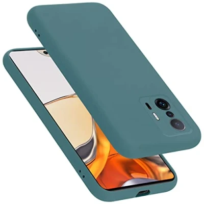 Abbildung von Cadorabo Hülle kompatibel mit Xiaomi 11T / PRO Silikon Handyhülle für Case aus flüssigem Kratzfeste und stoßfeste dünne TPU Schutzhülle Liquid GRÜN