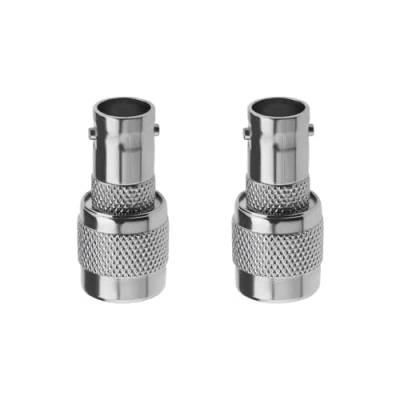 Abbildung von YINETTECH 2 Stück TNC Stecker auf BNC Buchse, Gerader Koaxial Adapter, 50 Ohm Impedanz, GHz Maximale Frequenz, Inline HF Adapter für Antennen, Rundfunk, WLAN, CCTV