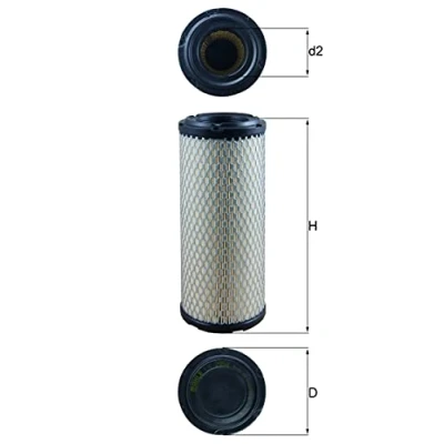 Abbildung von MAHLE ORIGINAL LX 2958 Luftfilter 273,5 104,0 Filtereinsatz