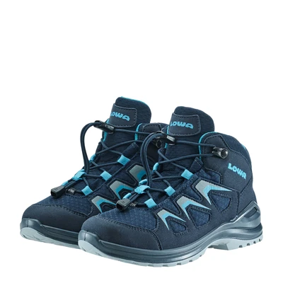Abbildung von Lowa Innox EVO GTX JR Unisex Hikingschuh für Kinder, Größe: 38, Navy/türkis Leder und textil