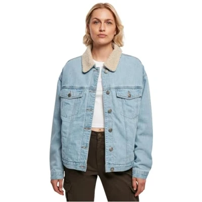Abbildung von Urban Classics Jeansjacke, Damen, Größe: Medium, Clearblue bleached