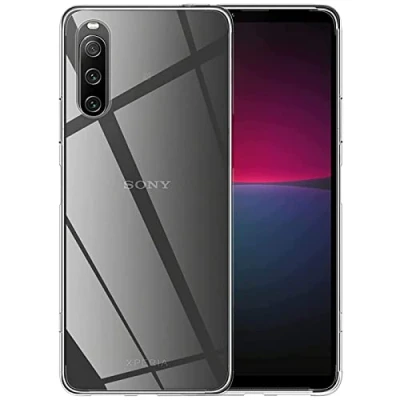 Abbildung von Verco Handyhülle für Sony Xperia 10 IV Case, Handy Cover (2022) Hülle Transparent Dünn Klar Silikon, durchsichtig