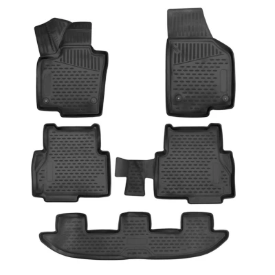 Abbildung von OMAC A016282 Fußmattensatz Gummi, TPE (thermoplastischer Elastomer) 5 schwarz VOLKSWAGEN: Sharan II