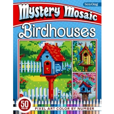 Abbildung von Birdhouses Mystery Mosaics Color by Number: 50 Pixel Art Designs of Charming Homes for Birds