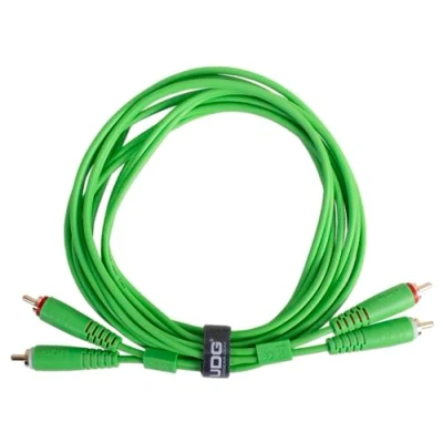 Abbildung von UDG Audiokabel Set RCA grün gerade 1,5m