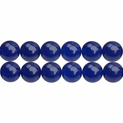 Abbildung von SKYBEADS 4mm Edelstein Gefärbt Dunkelblau Chalcedon Perlen für Schmuckherstellung 38cm Strang Approx 90 Stück