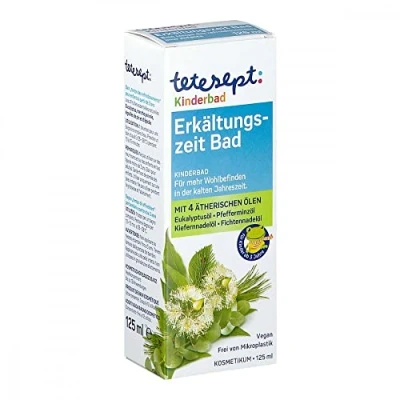 Abbildung von tetesept Kids Erkältungszeit Bad Kinderbad für die kalte Jahreszeit mit 4 ätherischen Ölen Wohltuender Badezusatz zur Entspannung und Durchwärmung 1 x 125 ml