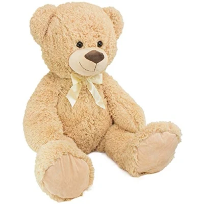 Abbildung von BRUBAKER Kuscheltier XXL Teddybär mit Schleife (1 St), 100 cm großer Teddy Bär, Stofftier Plüschtier