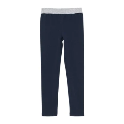 Abbildung von s.Oliver Leggings aus Baumwollstretch mit Glitzerbund Navy 98