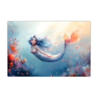 Abbildung von cover your desk.de Schreibtischunterlage für Kinder abwaschbar Mermaid 60 x 40 cm Made in Germany, (1 tlg)