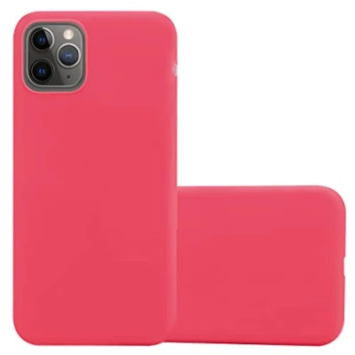 Abbildung von Cadorabo Hülle kompatibel mit Apple iPhone 13 Mini Schutzhülle TPU Silikon Case Candy Design Slim Kratzfest Weiche Gummi Rundumschutz für in Rot