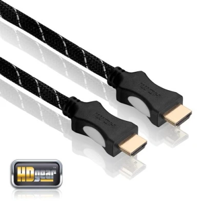 Abbildung von HDGear HC0065 02B HDMI Kabel mit Ethernet Kanal, beidseitiger A Stecker (2,0m) schwarz