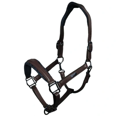 Abbildung von Equestrian Stockholm SS&#039;24 Modern Breeze Glimmer Braun Anatomic Leder Halfter