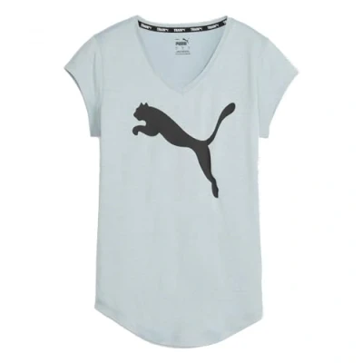 Abbildung von Puma Train Favorite heather CAT TEE Sport Tshirt, Damen, Größe: Small, Turquoise surf