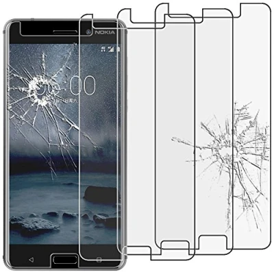 Abbildung von ebestStar kompatibel mit Nokia 6 Panzer Schutz Glas (x3 Stück) Schutzfolie, 9H gehärte Schutzglas, HD Displayschutz, Ultrabeständig
