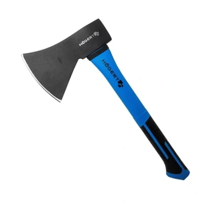 Abbildung von HÖGERT TECHNIK Äxte 1000g mit Glasfaserstiel Universalaxt zum Spalten und Hacken, ergonomischer Rutschfester Griff, gehärtetes Axtblatt 47 55 HRC, Stiel aus HDL Glasfaser, gefertigt nach DIN 5131