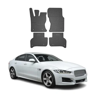 Abbildung von OMAC Gummi Fußmatten kompatibel mit Jaguar XE 2015 2019 Automatten Schwarz 4tlg