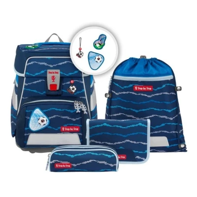 Abbildung von Step by Spaceset 5TLG Schulranzen Set für Kinder, Größe: One Size, Soccer lars