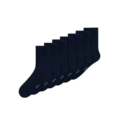 Abbildung von Name it Nknsock 7 PACK Unisex Socken für Kinder, Größe: 22 24, Dark sapphire