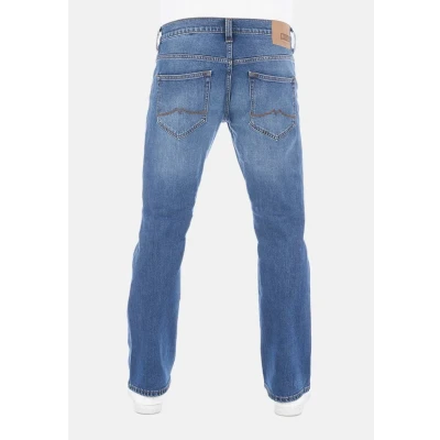 Abbildung von MUSTANG Herren Jeans Hose Oregon Bootcut Männer Jeanshose Denim Stretch Baumwolle Blau Schwarz W30 W31 W32 W33 W34 W36 W38 W40, Größe:W 33 L 34, Farbe:Medium Blue (702)