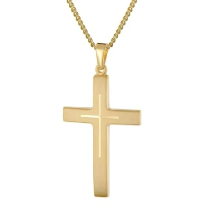 Abbildung von trendor 28862 Herren Kreuz Anhänger Gold 333/8K Mit Vergoldeter Halskette