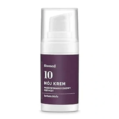 Abbildung von Fitomed Naturkosmetik Augencreme Anti Falten 15g Vegan Augenpfelge Creme mit Weißer Tee und Hyaluronsäure Glättend Feuchtigkeitsspendend