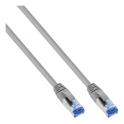 Abbildung von InLine 76811 Patchkabel, S/FTP (PiMf), Cat.6A, 500MHz, halogenfrei, Kupfer, grau, 1m