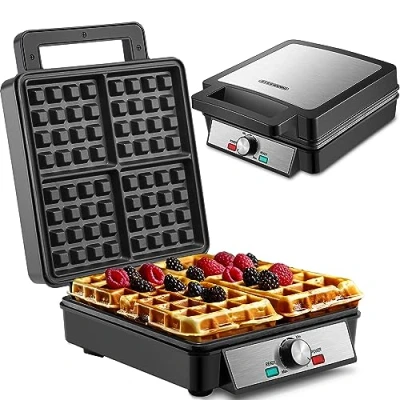 Abbildung von STEINBORG Waffeleisen SB 2060, 1200 W, Anftihaftbeschichtung, Cool Touch Technologie