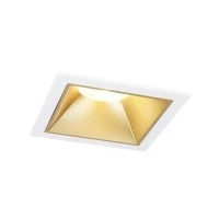 Abbildung von Paulmann 93132 LED Einbauleuchte 3 Step Dim Cole IP44 eckig 88x88mm Coin 6W 470lm 230V 2700K Weiß, Gold matt
