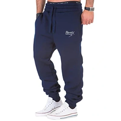 Abbildung von REPUBLIX Herren Sporthose Jogger Jogginghose Sweatpants Trainingshose R 0052 Navyblau L