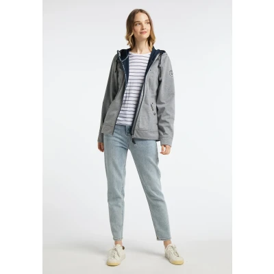 Abbildung von SCHMUDDELWEDDA Damen Funktionsjacke S / Grau Melange Marine 65% Polyester 35% Viskose