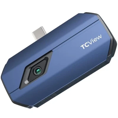 Abbildung von TOPDON Wärmebildkamera TC001, 512x384 TISR Auflösung, ＜40mK Wärmeempfindlichkeit, 25Hz, Testbereich 20 ℃ bis 550 ℃, 0,1 Testpräzision, entwickelt für Android phones/Tablets und Windows Laptops