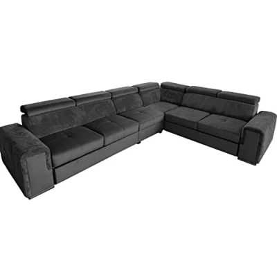 Abbildung von All4All Ecksofa mit Schlaffunktion Fondi V Wohnlandschaft in L Form XXL Sofa 330x260 cm Big Schlafsofa Bettkasten Farbe wählbar Seite Rechts Modern Groß 19