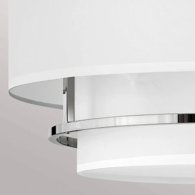 Abbildung von Hinkley HK GRAHAM L PN Deckenleuchte E14 4x40W Stahl Nickel poliert, Polycotton H:35.9cm B:58.4cm dimmbar