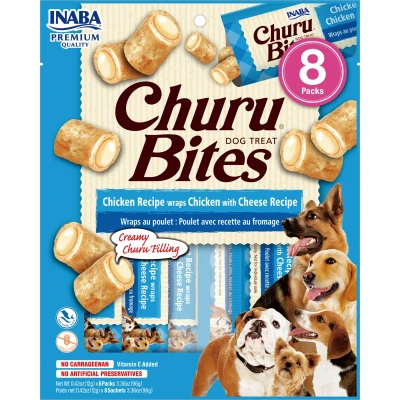 Abbildung von Inaba Churu bites Hundesnacks Huhn mit Käse