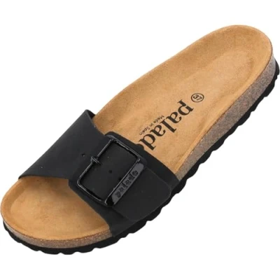 Abbildung von Palado Malta EGS Pantolette flach, Damen, Größe: 43, Schwarz matt Schuhe