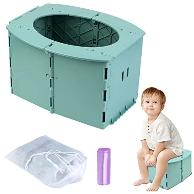 Abbildung von Töpfchen für Unterwegs Faltbarer Toilettensitz Kinder, Vegena Kindertoilette mit Taschen WC Auto Camping Reise