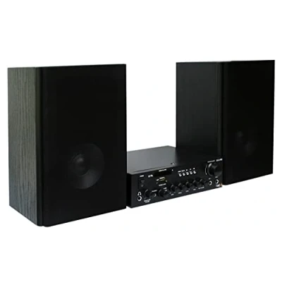 Abbildung von E Lektron EL5 Set HiFi Stereo Anlage Verstärker/Receiver &amp; Regal Lautsprecher USB/SD/FM/BT/AUX