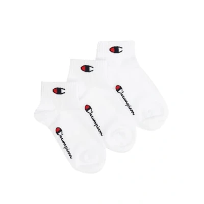 Abbildung von Champion Unisex 3 PAAR Quarter Basic Socken, Größe: 35 38, Weiß