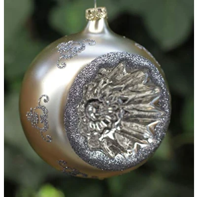 Abbildung von condecoro Christbaumkugel Reflex Champagner Gold D8