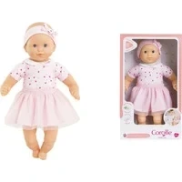 Abbildung von Corolle Mon Premier Poupon Süßes Kleines Baby, Weichkörperpuppe mit Stirnband und abnehmbarem Rock, Vanilleduft, 30cm, ab 12 Monaten