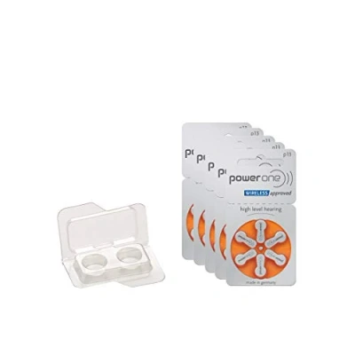 Abbildung von wns emg world Big Box Pack Powerone Typ 13 Hörgerätebatterie Zinc Air PR48 ZL2, 30 Stück