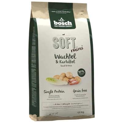 Abbildung von bosch HPC SOFT Mini Wachtel &amp; Kartoffel halbfeuchtes Hundefutter für ausgewachsene Hunde kleiner Rassen Single Protein grain free 1 x 2.5 kg