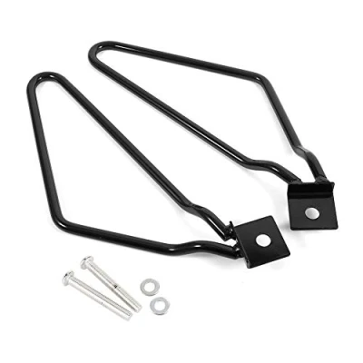Abbildung von Aramox Halterung für Motorrad Satteltaschen, 2X Halterungen Satteltaschen Unterstützung XL883/1200 HD1450/1584(schwarz)